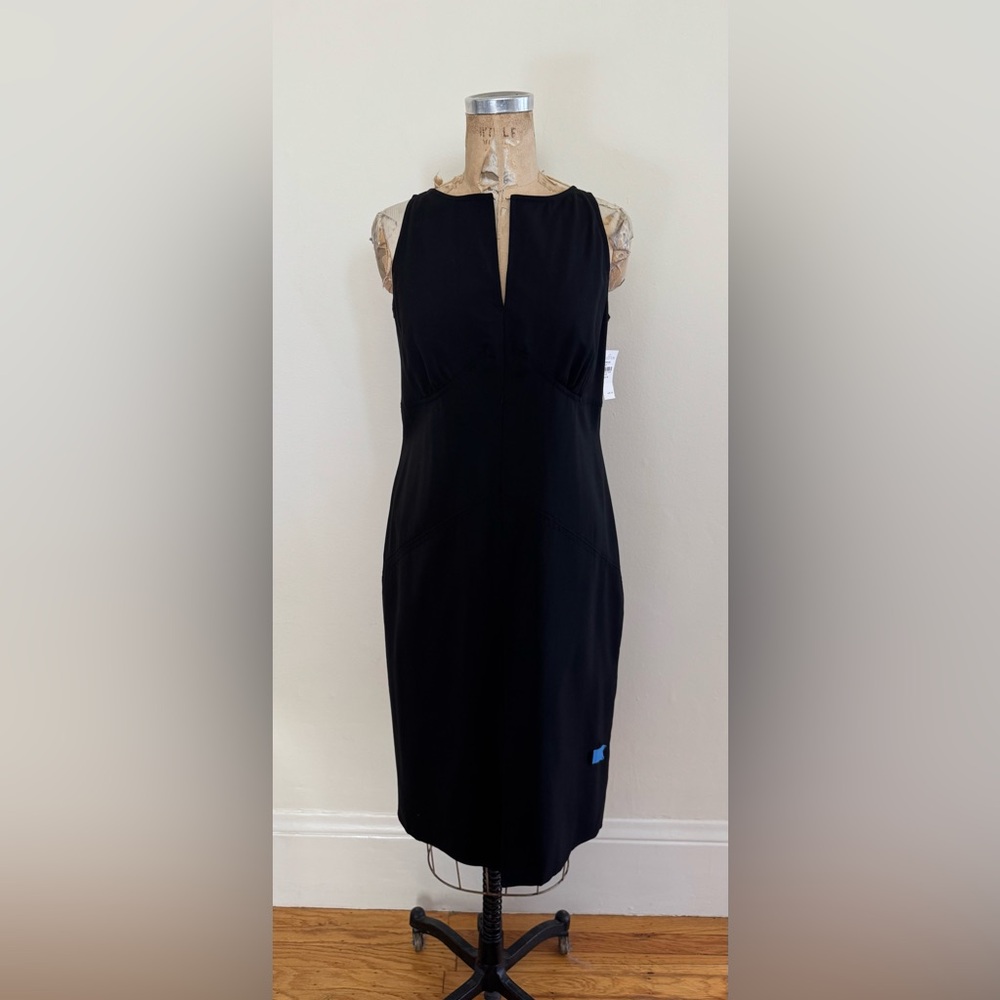 NWT Valentino virgin wool dress *flawed* black 42 10 sleeveless